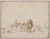 S 001
          <br/>
          Groep rustende ruiters in de duinen
          <br/>
          <em>Lijnhoven, Nicolaes van (ca. 1610-voor 1702)</em>
